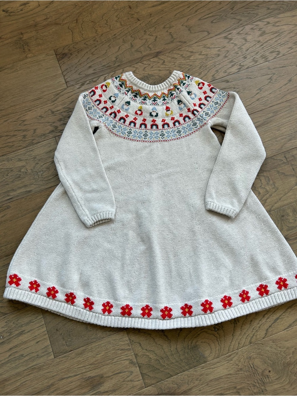Hanna Andersson Nordic Gnome Fair Isle Sweater Dress Size US 6/7